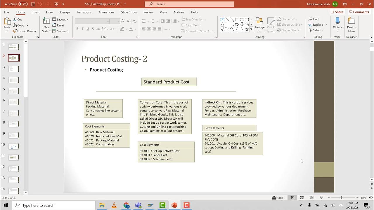 SAP Product Costing Part 1 YouTube