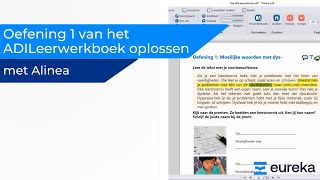 Oefening 1 van het ADILeerwerkboek oplossen met Alinea