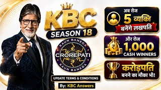 🚨KBC Season 18: Now 5 Lakhpatis every day, ₹1,000 Cash Winners, and a chance to become a Crorepat... screenshot 1