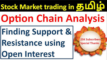 OPEN INTEREST Analysis in tamil | Finding Resistance & support by analyzing Option chain | F&O EP-25