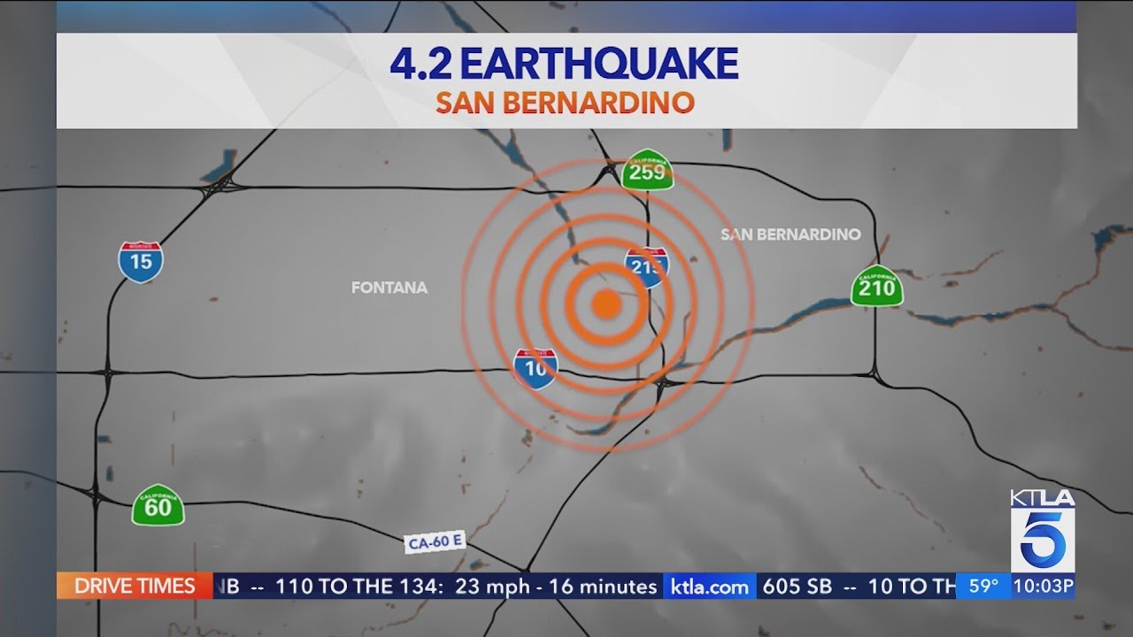 4.2 magnitude earthquake rattles the San Bernardino area; no ...