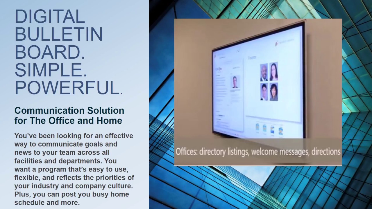 DIGITAL BULLETIN BOARD YouTube DIGITAL BULLETIN BOARD YouTube