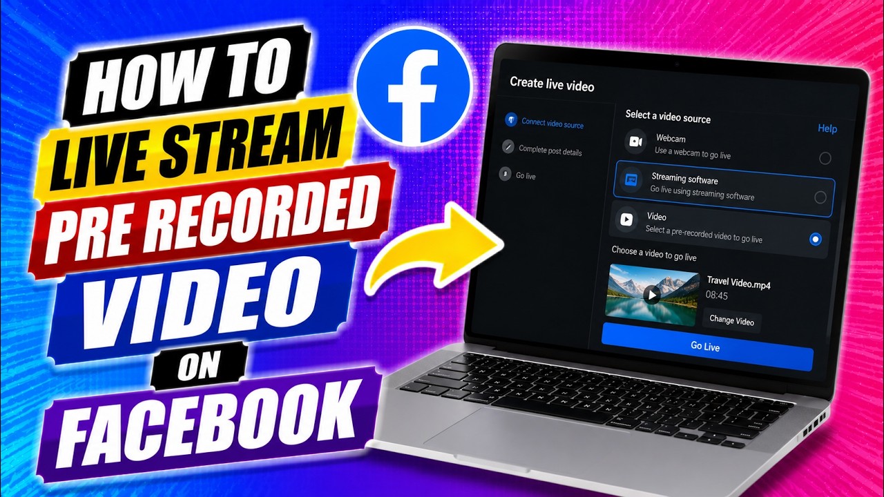 How to Live Stream Pre Recorded Video on Facebook (Quick Guide) - YouTube