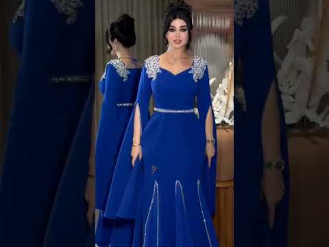 فستان سهرة ملكي بلون أزرق 