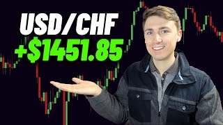 Watch Me Trade Forex: +$1451.85 Trading USD/CHF (Simple USD Trade!)