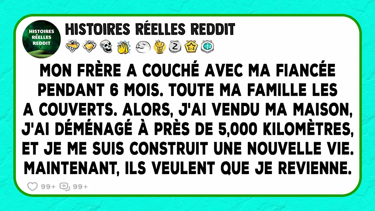 Mon frère a couché avec ma fiancée pendant 6 mois. Toute ma famille les a couverts.