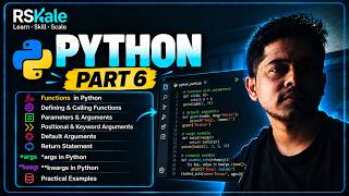 Python Tutorial (Part 6) | Functions in Python, *args & kwargs | Python for Beginners