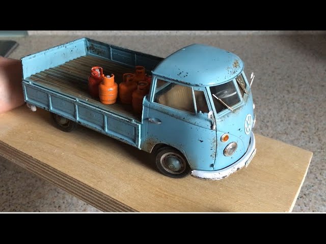 Hasegawa VW Type 2 Pickup Built Model Review 1/24 Scale - YouTube
