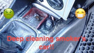 Deep cleaning a smokers car i bought! 03 VW GTI