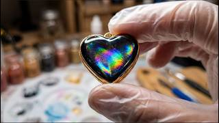 #2357 Incredible Holographic Resin Pendants With My Homemade Silicone Mold