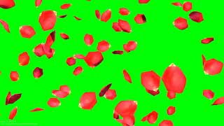 falling roses style   Free Green Screen