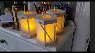 Shadowbox Medieval Lantern (for carrying in Joan of Arc parade!)