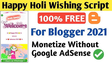 Happy Holi Pro Wishing Script For Blogger 2021 | Festival Wishing Website Script Free Download