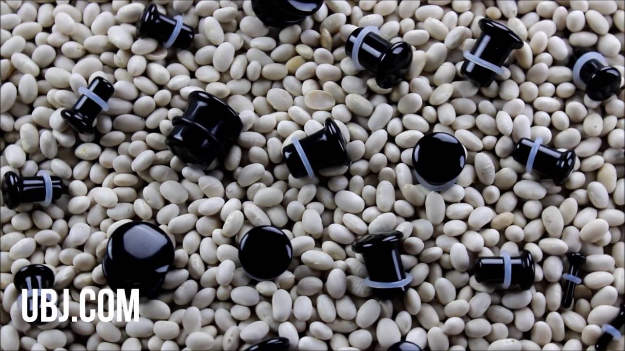 body piercing valparaiso Black Obsidian Single Flare Stone Plugs (8G - 5/8