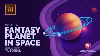 Create a 3D Planet in Space / Illustrator Tutorial screenshot 3