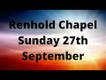 Sunday Service - 27th September