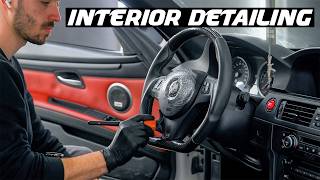 Disgusting BMW M3 Interior Deep Clean | Leather Restoration ASMR