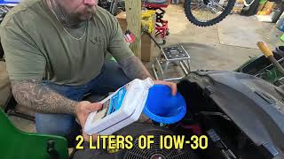 John Deere L111 Lawn Tractor Oil Change With Capacity