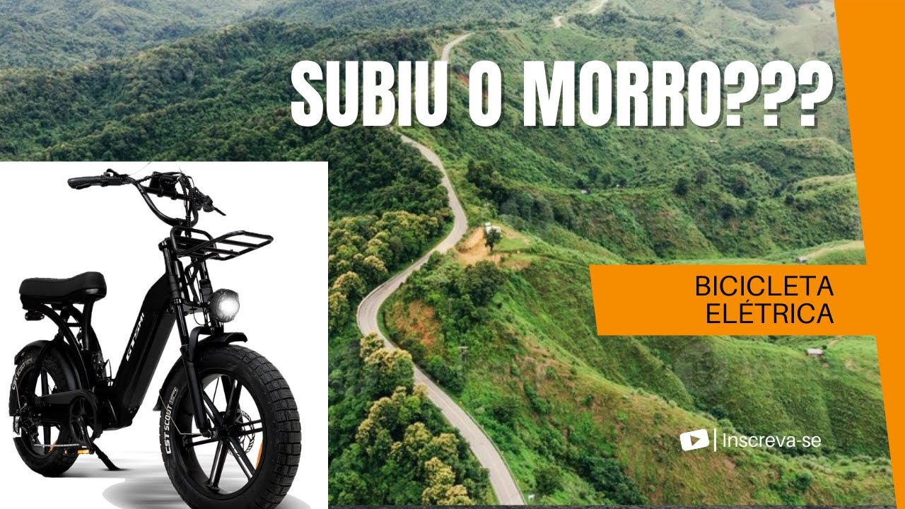Bicicleta elétrica Q8 GTSM1 | Subindo morro de Florianópolis
