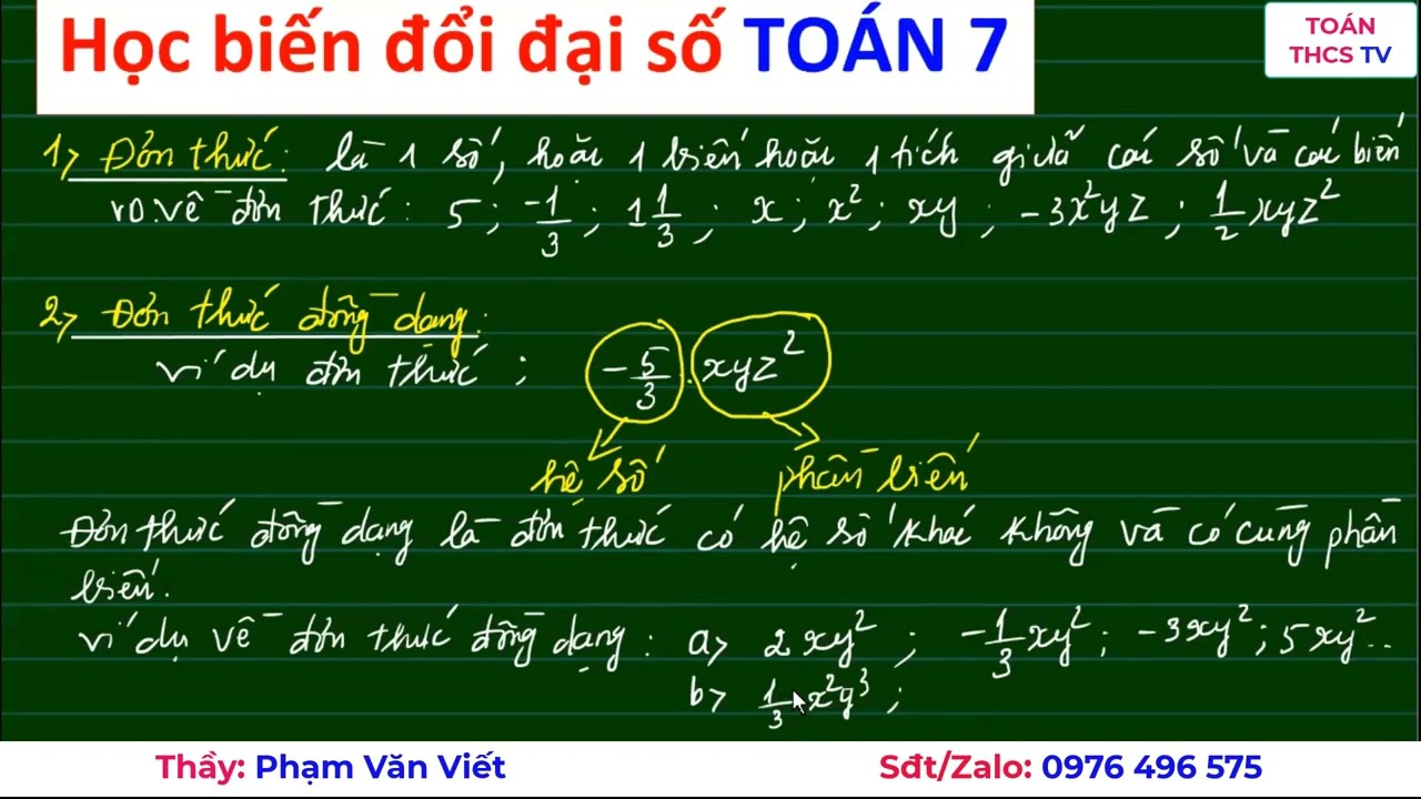 Biến đổi đại số 7| phần 1- SIÊU TỐC ĐỘ