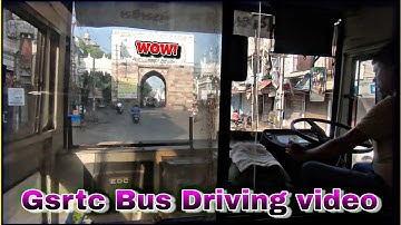 Gsrtc Bus Driving Video || gsrtc bs4 bus driving video || Bus driving 2022 #driving #gsrtc #bus