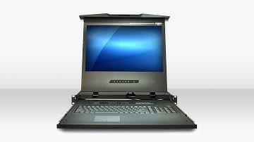 KDM83712 -  1U dual independent sliding rail drawer 17.1" LCD & 12 port DVI KVM