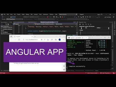Angular and ASP.NET Core using Visual Studio 2022