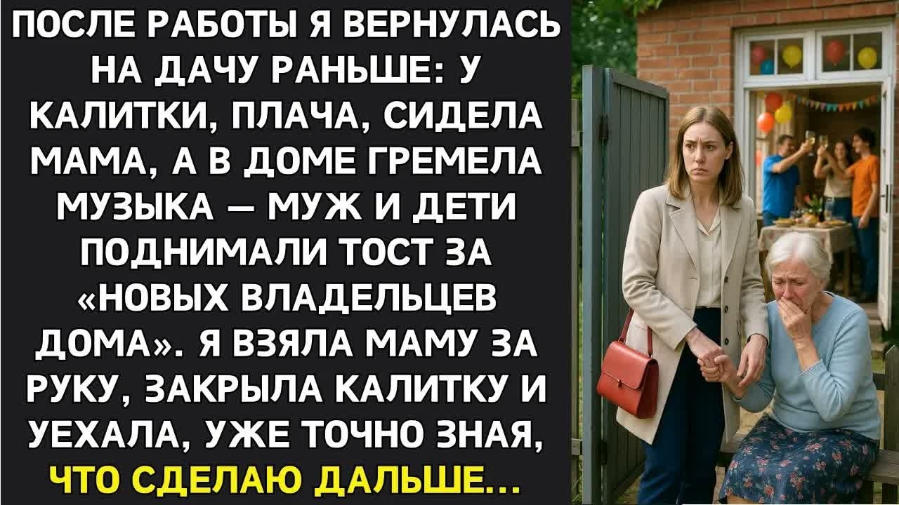 У КАЛИТКИ ПЛАКАЛА МАМА, А ИЗ ДОМА ДОНОСИЛОСЬ： ＂ЗА ПРОДАЖУ ДАЧИ БЕЗ НЕЁ!＂ А НА ДЕНЬГИ КУПЛЮ машину!