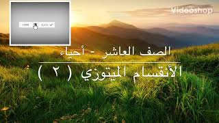 الانقسام الميتوزي ( ٢ ) - احياء - عاشر