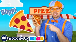 Pizza Song🍕 And More Blippi Videos | Kids Cartoons \& Nursery Rhymes | Moonbug Kids