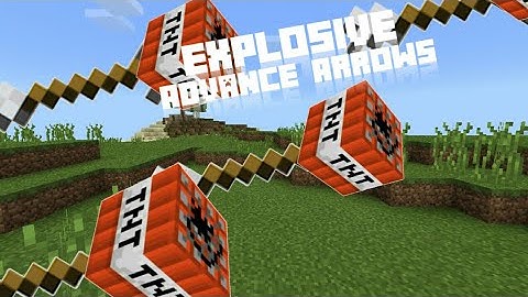 Minecraft | Explosive arrows in mcpe! No mods or addons!