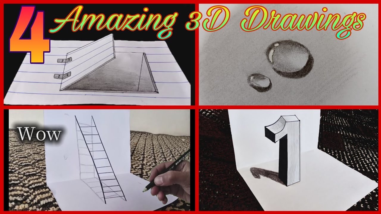 4 Fantastic 😍 3D DRAWINGS | Mind Blowing Art Illusions | Artistic Mosvi 