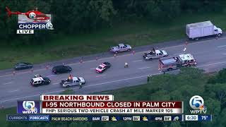 Deadly crash shuts NB I-95 traffic