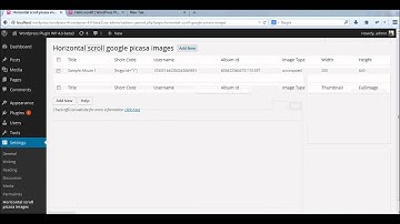 Horizontal scroll google picasa images wordpress plugin