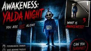 Awakeness: YALDA Night - Gameplay Walkthrough Part 1 - Stair Puzzle Solved (PC Game)