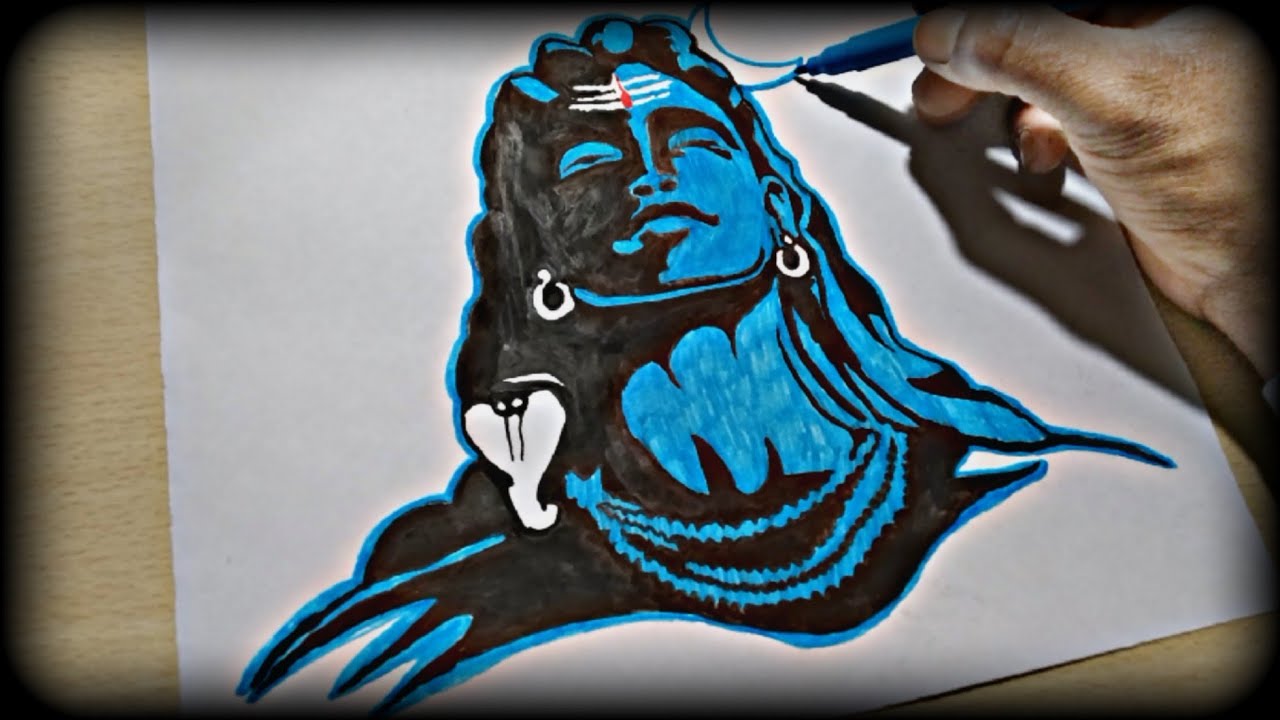 How to draw Lord Shiva | Easy drawing of Lord Mahadev | Step by step ...