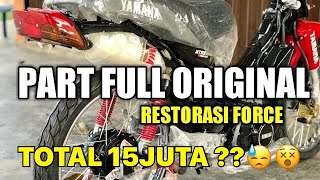 TOTAL 15 JUTA !!!  FULL ORIGINAL RESTORASI MOTOR FORCE 1 || RESTORATION MOTORCYCLE YAMAHA