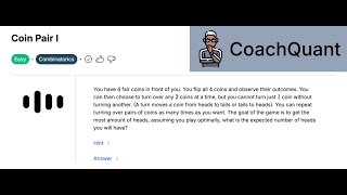 Quant Interview Question - Coin Pair