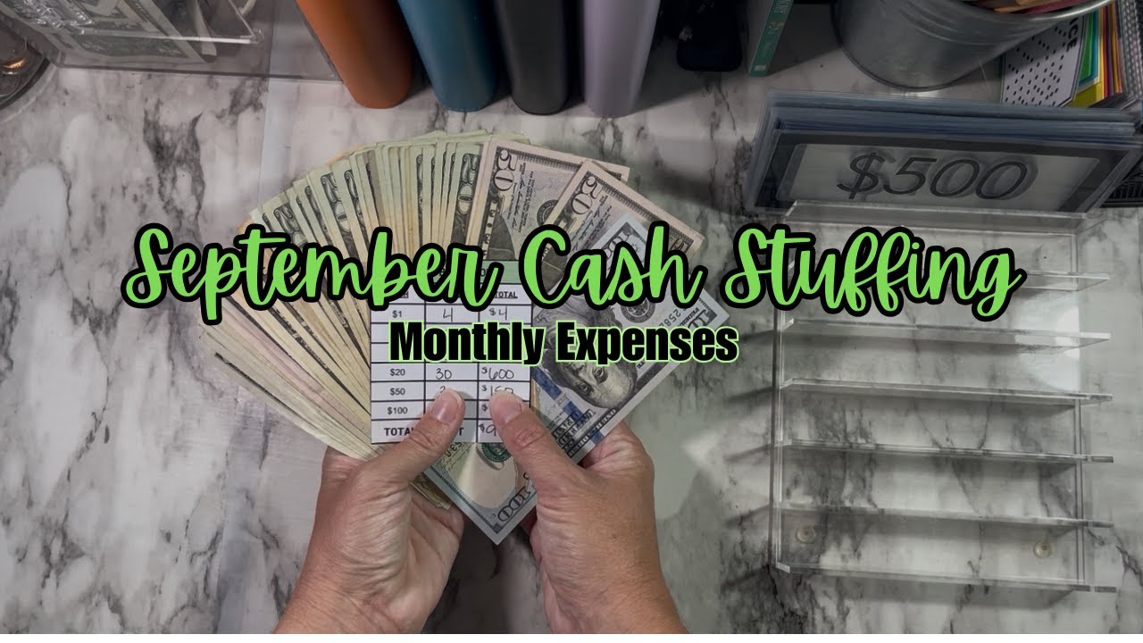 Cash Stuffing September Expenses | Monthly Budget - YouTube