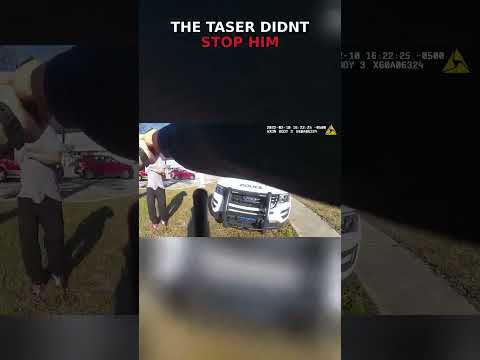 Taser Didn’t Stop Him… Then Backup Rushed In #bodycam #police #florida #crime #trafficstop #attack