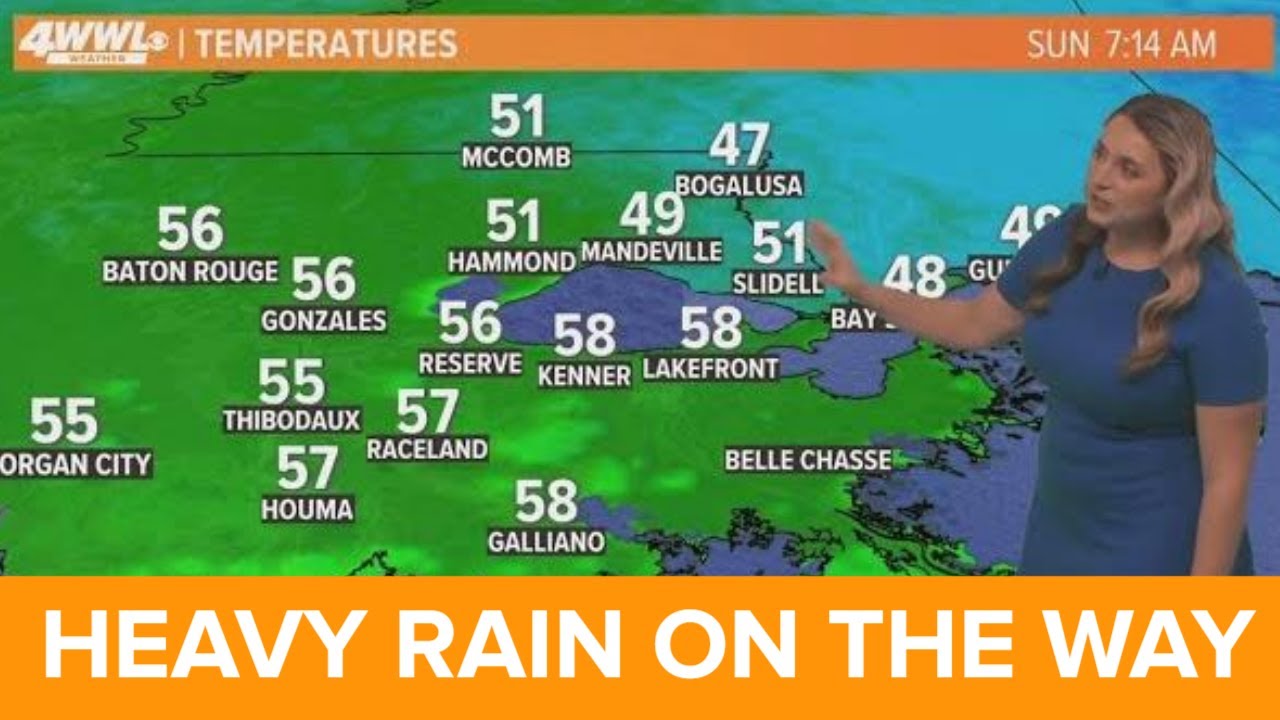 New Orleans Weather: Warming up Sunday with rounds of heavy rain Monday ...