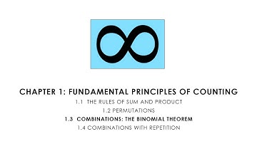 Combinatorics 1.3 Combinations - The Binomial Theorem