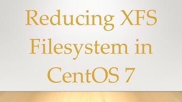 Reducing XFS Filesystem in CentOS 7
