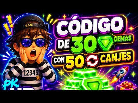 🔥 NUEVO CÓDIGO DE 30 GEMAS 😱 ¡50 CANJES DISPONIBLES! | PK XD