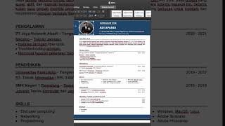 TEMPLATE CV WORD FRESH GRADUATE GRATIS PART 4 shorts