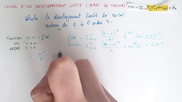 Calcul d’un DÉVELOPPEMENT LIMITÉ (Série de Taylor) - Formule + Exemple - Maths Prépa Licence