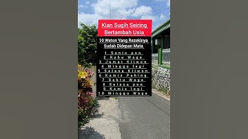 10 Weton Yang Rezekinya Sudah Didepan Mata #shorts