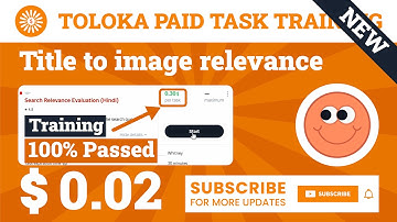 Title to image relevance Training Toloka. 0.02$ Per Task, 100% Passed