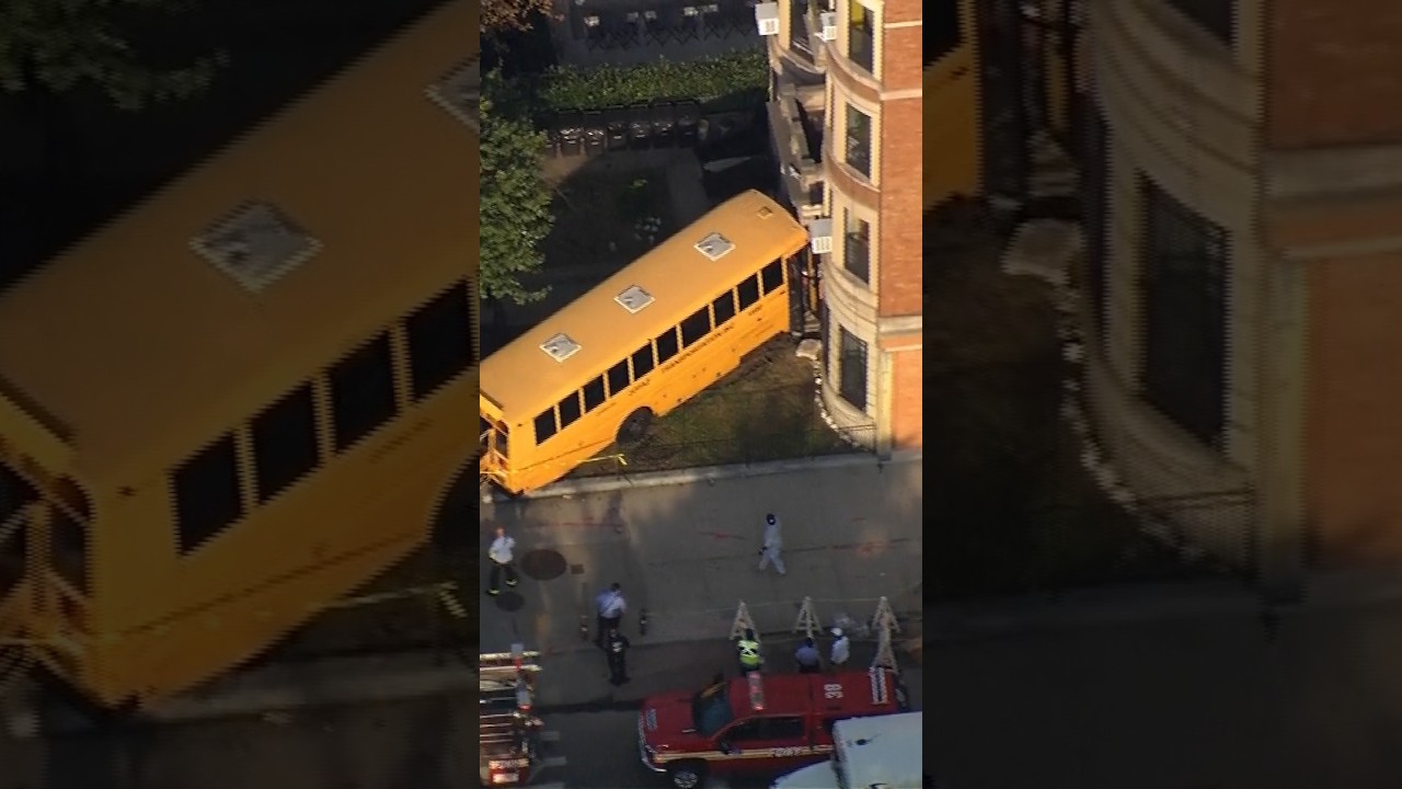 School bus crashes into residential building in Brooklyn
