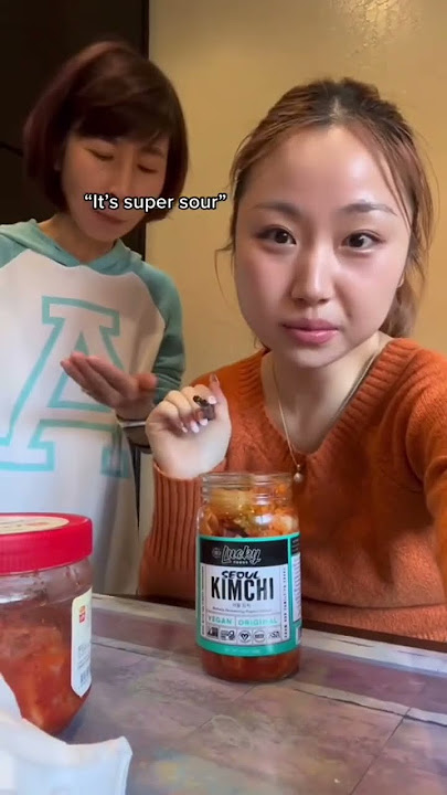Trying Target kimchi vs. Mama Kim’s! #koreanfood #kimchi #mukbang
